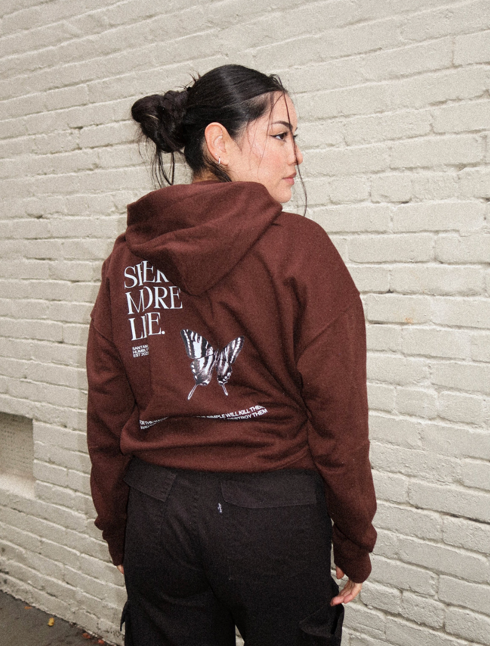 Seek More Life Oversized Lightweight Fleece Hoodie